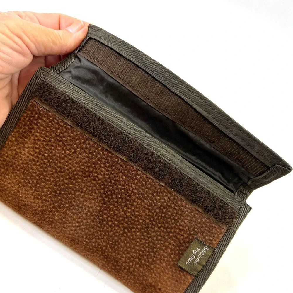 Vintage Pigskin Leather Wallet Made in Taiwan ROC Brown Trifold Card Holder Soft